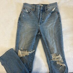 Madewell Distressed Blue Jeans